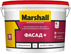 Краска Marshall Фасад+ глубокоматовая BC (9л)